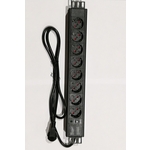 Maxcable aluminijska strujna letva, 8 utičnica+osigurač, rack 19inch, 1.8m