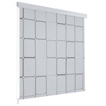 vidaXL Rolo zastor za tuš 80 x 240 cm s uzorkom kvadrata