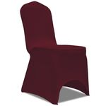 vidaXL 100 kom Rastezljive Navlake za Stolice Bordo (130339x2)