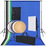 vidaXL Oprema za Foto Studio: 5 Raznobojnih Pozadina i 2 Softboxa