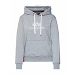 ALPHA INDUSTRIES Sweater majica siva melange / bijela 4082475