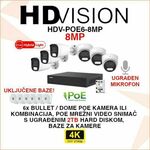 HDVISION 4K IP POE SMART HYBRID LIGHT SET SA 6 KAMERA HDV-POE6-8MP