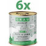 Grau GP Adult konzervirana hrana za mačke, puretina i janjetina, 6 x 800 g