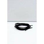 Corbby Black Waxed Thin Laces bijela