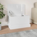 vidaXL Kutija za pohranu sjajna bijela 50x30x28 cm konstruirano drvo
