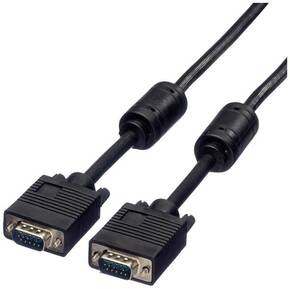 Roline VGA priključni kabel VGA 15-polni utikač 2.00 m crna 11.04.5252 dvostruko zaštićen