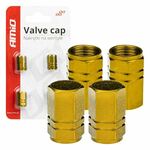 AMiO aluminijske kapice za ventile - žute 4 komAMiO Aluminium valve cap - yellow 4 pcs AE-POKLZUT-03633