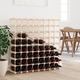 vidaXL Stalak za vino za 72 boce 90,5x23x90,5 cm masivna borovina