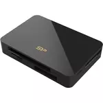 Čitač memorijskih kartica Silicon Power All-in-One, SD/MicroSD, USB 3.2, crni