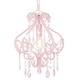 vidaXL Stropna svjetiljka s perlama ružičasta okrugla E14