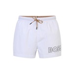 BOSS Black Kupaće hlače 'Mooneye' boja devine dlake (camel) / crna / bijela