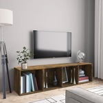 vidaXL Ormarić za knjige / TV ormarić dimljeni hrast 143x30x36 cm drvo