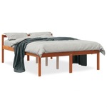 vidaXL Krevet za starije osobe voštano smeđi 135 x 190 cm od borovine