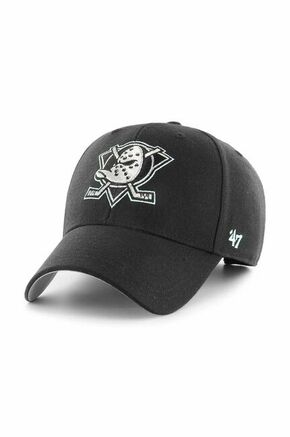 Kapa sa šiltom s dodatkom vune 47brand NHL Anaheim Ducks boja: crna