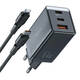 Mcdodo CH-1544 GaN zidni punjač, ​​2x USB-C, 1x USB, 67W + USB-C na USB-C kabel (crni)