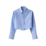 Bershka Bluza plava / bijela 19508689