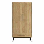 Dječja garderoba u dekoru bukve u prirodnoj boji 100x200 cm Retro – Pinio