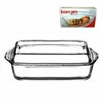 Borcam vatrostalna četvrtasta posuda 2,75 l s poklopcem 1,38 l 37x19 cm