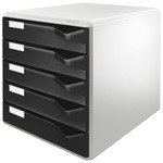 Kutija s 5 ladica Post set Leitz 52800095 crna