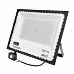 LED 300W reflektor crni 6500K IP67 + senzor pokreta