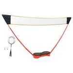 Set za badminton s 2 reketa mrežom i pohranom 292x30x152 cm