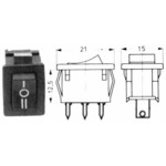 Prekidač VAGA I-0-II 6A MANJI 21x15 mm