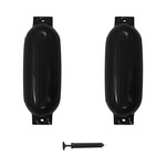 vidaXL Bokobrani za brod 2 kom crni 69 x 21,5 cm PVC