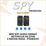 MINI WIFI AUDIO SNIMAČ - BUBA SA 3 NAČINA RADA HDV-S-AWF