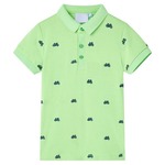 vidaXL Dječja polo majica neonskozelena 140