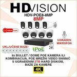 HDVISION 4K IP POE SMART HYBRID LIGHT SET SA 8 KAMERA HDV-POE8-8MP