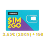 Telemach Start paket SIM2GO20 (2,65€)
