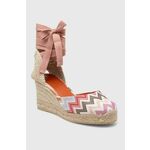 Espadrile Missoni Eva 86 boja: ružičasta, klin peta, M25_002
