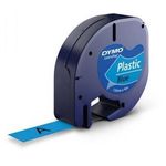 Dymo traka za tiskanje LetraTag, širina 12mm, plavi-plastificirani, 91205