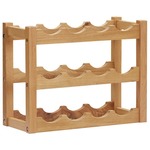 vidaXL Stalak za vino za 12 boca 47 x 21 x 36 cm od masivne hrastovine