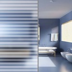 vidaXL Ljepljiva mutna prozorska folija za privatnost 0,9 x 20 m prugasta