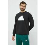Dukserica adidas za muškarce, boja: crna, s tiskom