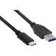 club3D USB kabel USB 3.2 gen. 1 (USB 3.0) USB-C™ utikač, USB-A utikač 1.00 m crna
