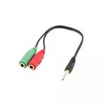 WHITE SHARK gaming kabel 3,5MMx2 3p-3,5MM 4p F/M 0,2m