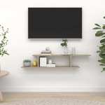 vidaXL Zidna TV polica boja hrasta sonome 125 x 18 x 23 cm od iverice