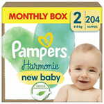 Pampers Harmonie pelene, 4-8 kg, 204/1 (mjesečno pakiranje)