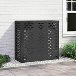 vidaXL Crna Metal 110 x 50 x 105 cm Izdržljivo Pokrov za klima uređaj