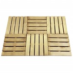 Pločice za trijem 6 kom 50 x 50 cm drvene zelene