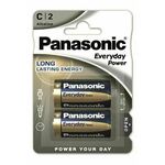 Panasonic alkaline C baterije, LR14, Everyday Power, 1.5V, 2 komada, oznaka modela LR14EPS/2BP