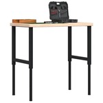 vidaXL Radni stol 100x60x(73-99,5) cm od masivne hrastovine pravokutni