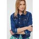 Traper <em>jakna</em> <em>Pepe</em> <em>Jeans</em> za žene, boja: tamno plava, za prijelazno razdoblje - mornarsko plava. <em>Jakna</em> iz kolekcije <em>Pepe</em> <em>Jeans</em>.Model bez podstave izrađen od trapera.