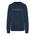 Funky Buddha Sweater majica mornarsko plava / golublje plava