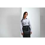 WOMENS LONG SLEEVE SIGNATURE OXFORD BLOUSE - Black,XL