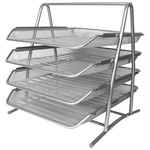 STALAK ZA SPISE A4 300x350x330mm ŽICA 4L FORNAX SREBRNI