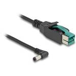 Delock USB kabel za napajanje PoweredUSB 12V utikač, DC utikač 5,5 mm 1 m crna 80609