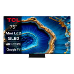 TCL 75C805 televizor, 75" (189 cm), QLED, Mini LED, Ultra HD, Google TV